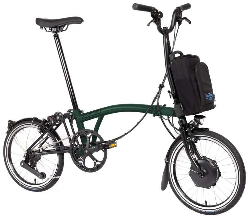 Brompton Electric C Line 4-Speed Folding Bike 2025 in Racing Green-1